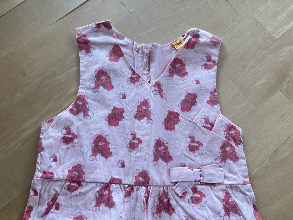 Steiff Jumpsuit Anzug Overall rosa/rote Blumen Gr.116 Leinen TOPP in Göppingen