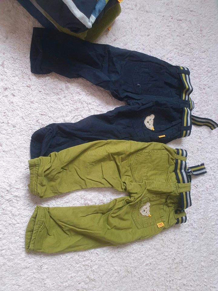 Steiff Paket Spinatgrün Shirt Hose Jeans Hoddie Quietsche 80 in Heiningen (Niedersachsen)