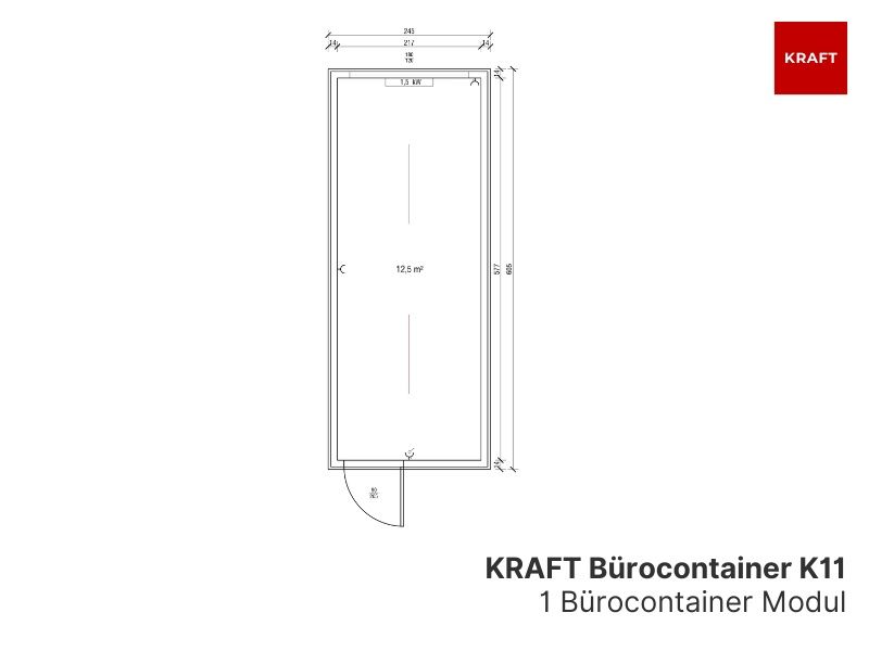 Bürocontainer 20 Fuß | 16 Größen | 245 x 605 x 287 | 12,5 m2 in Oldenburg