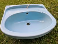 Waschbecken, 55er, Keramik, blau, DDR Sachsen - Burgstädt Vorschau