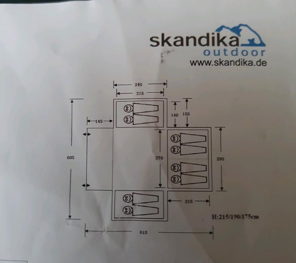 Skandika Nimbus 8 / 8 Mann Zelt in Ludwigshafen