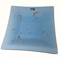 Schale Platte Blaues Glas mit Mond und Sterne Leonardo Niedersachsen - Wedemark Vorschau