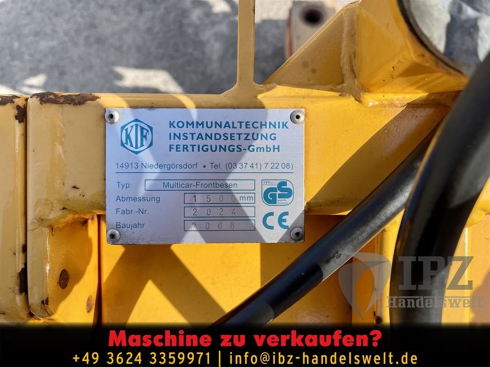 KIF Besen Kehrmaschine Multicar M26 M25 Vorbau Frontanbau 150 cm in Ohrdruf