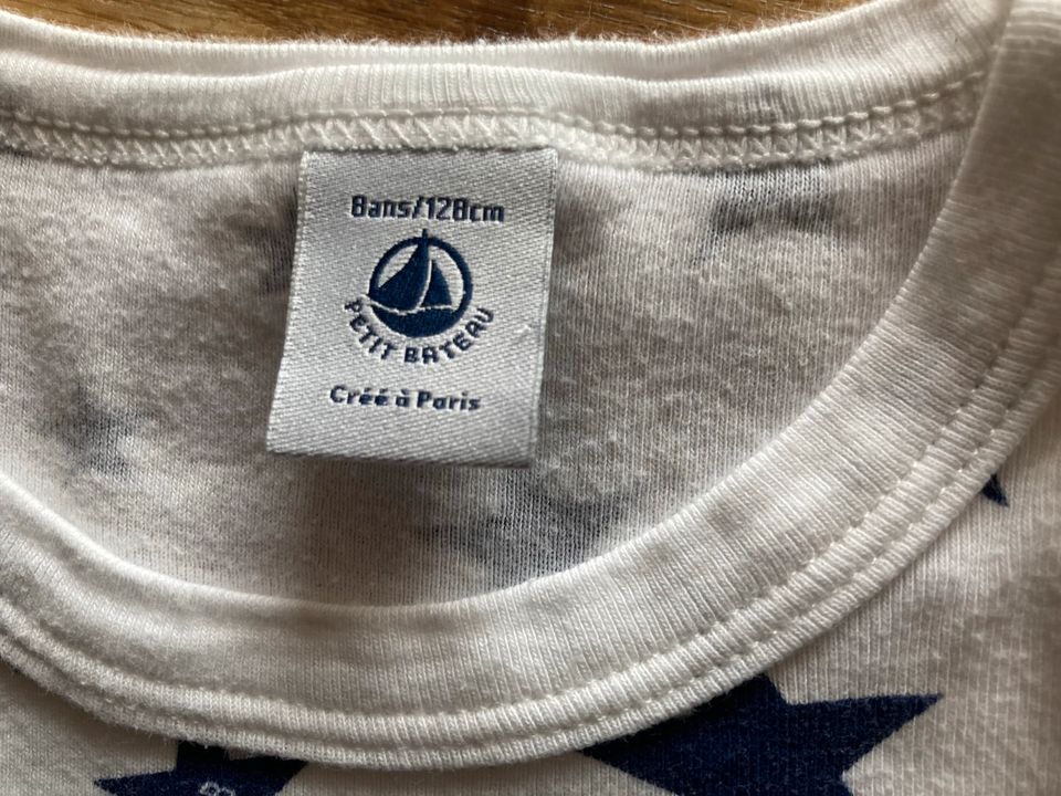 3 kurzärmelige Unterhemden Shirts von Petit Bateau Gr. 128 in Mühldorf a.Inn