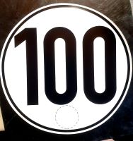 Aufkleber Geschwindigkeits-Schild "100 km/h" Nordrhein-Westfalen - Solingen Vorschau