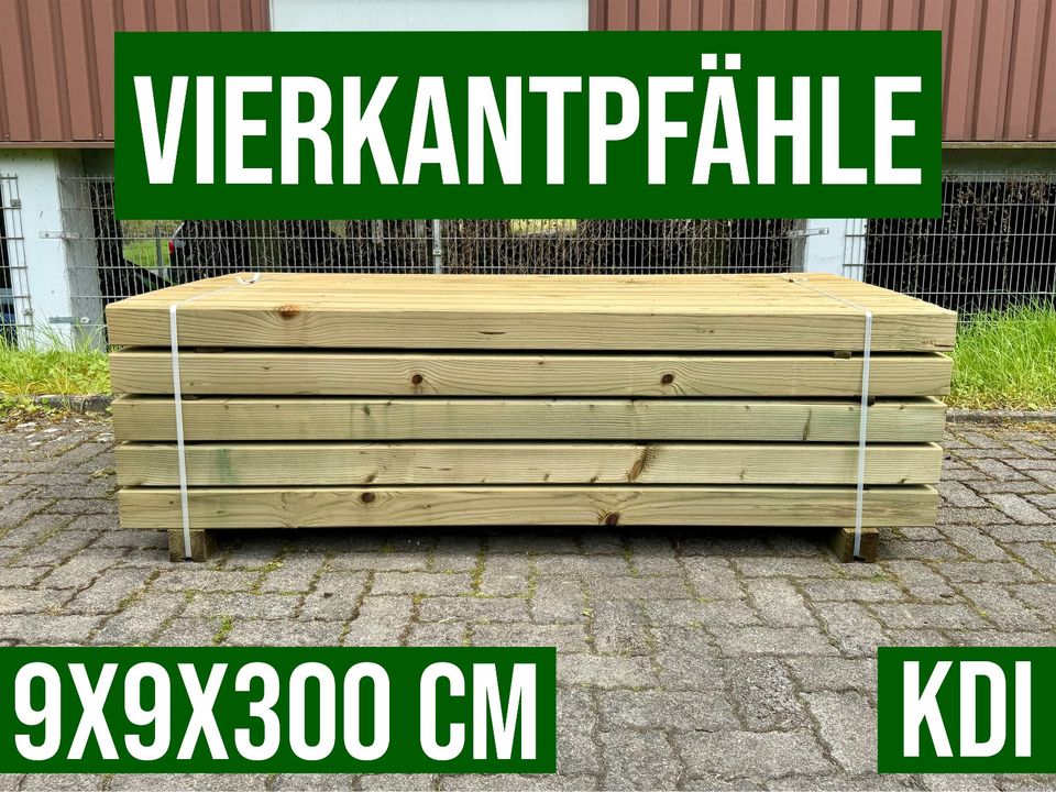 Kantholz Zaunpfosten Vierkantholz Holzpfosten - 9x9x300 - KDI in Lennestadt