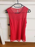 H&M Bluse ärmellos rot Shirt S Spitze Bayern - Holzkirchen Vorschau