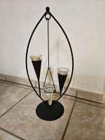 Kerzenständer, schwarz mit Glas für 3 Kerzen Nordrhein-Westfalen - Jülich Vorschau