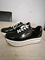 ✨S. Oliver Sneaker Plateau Schwarz Lack 38 ✨ Baden-Württemberg - Ulm Vorschau