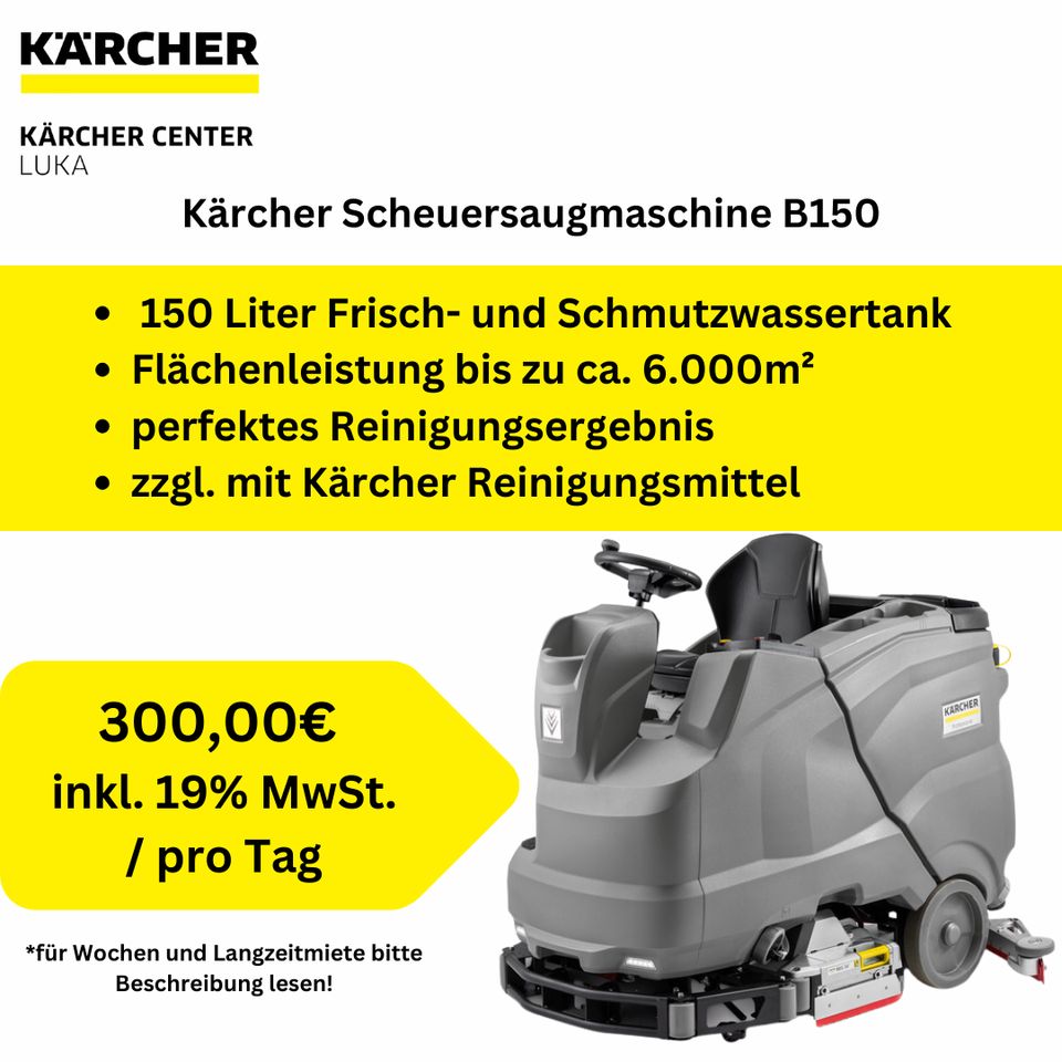 Kärcher Mieten Scheuersaugmaschinen, Bodenreiniger, Bodenreinigungsmaschine, Hochdruckreiniger, Dampfsauger, Teppichreiniger, Polsterreiniger in Rheinstetten