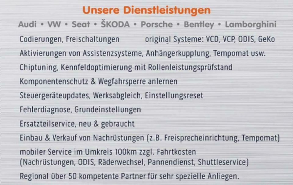 Verkehrszeichenerkennung Lane-Assist • VW Seat Skoda Audi Coding in Worms