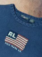 Vintage Ralph Lauren Strickpullover Knit Sweater Flagge USA Flag Friedrichshain-Kreuzberg - Kreuzberg Vorschau