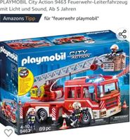 Playmobil -9463 Feuerwehrleiterfahrzeug mit Sound- zzgl. Versand Sachsen-Anhalt - Hermsdorf Vorschau