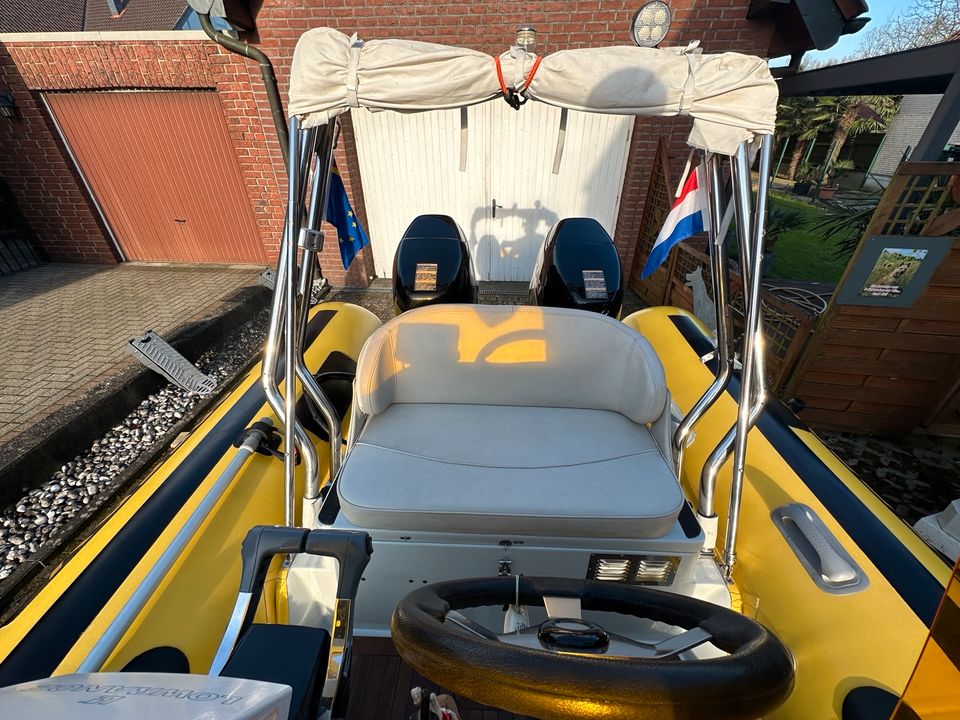 RIB Schlauchboot Pischel Hypalon Doppelmotor in Xanten