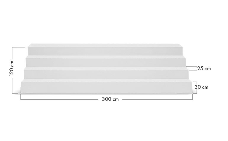 Styropor - Systempool EPS30 mit Treppe gesamte Breite 700x350x150 in Alzenau