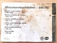 Motorkennbuchstaben VW/Audi  6/93 Niedersachsen - Meppen Vorschau