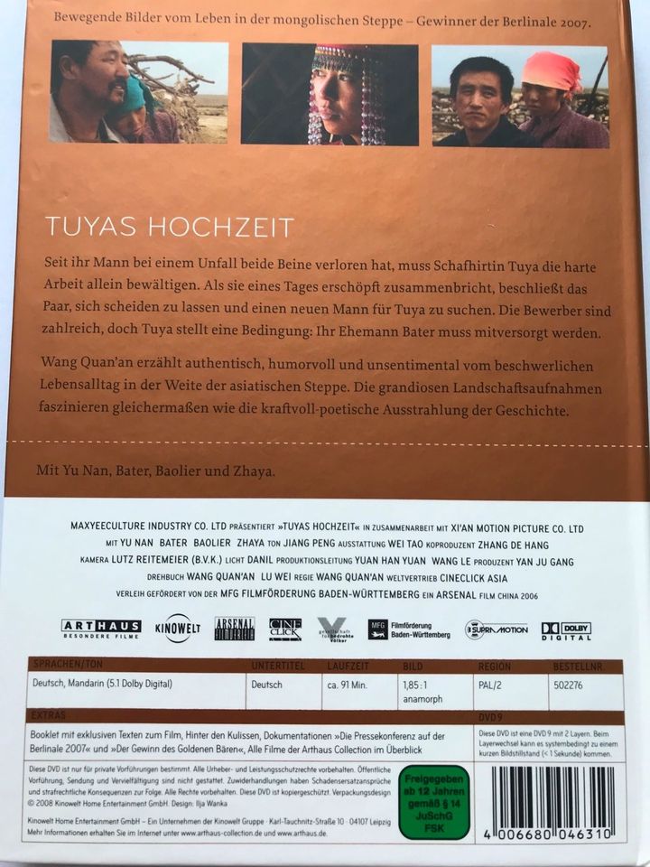 Tuyas Hochzeit arthaus Collection asiatisches Kino studiocanal in Dresden