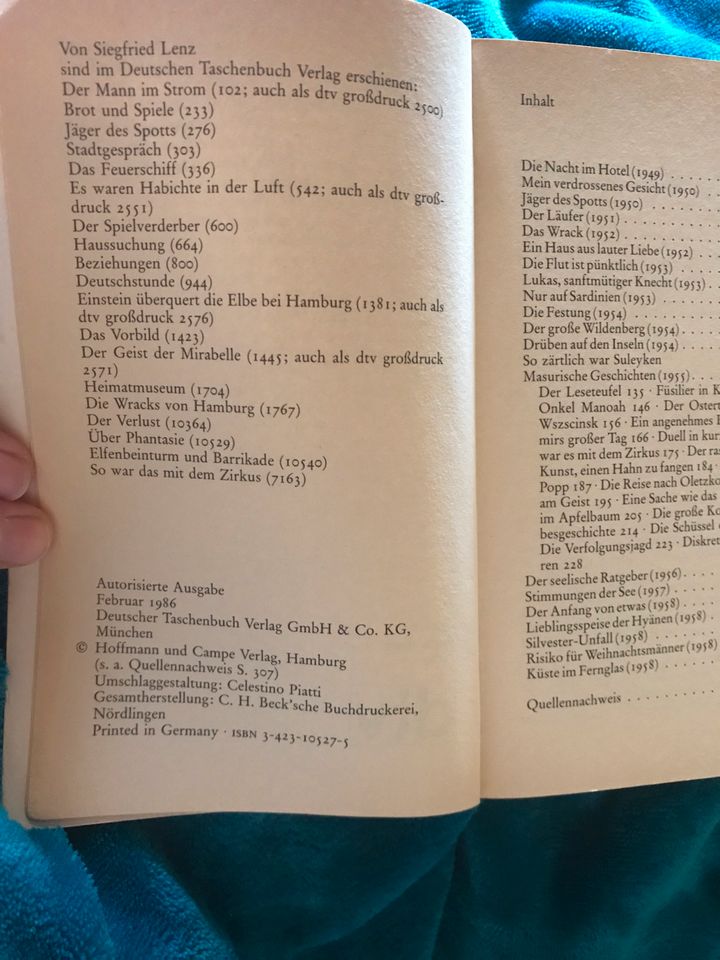 Siegfried Lenz  Die Erzählungen 1949-1958 in Schmitshausen