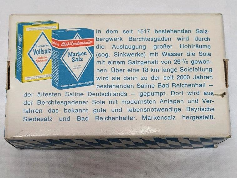 Salz aus dem Salzbergwerk Berchtesgaden, Vintage in Bendorf