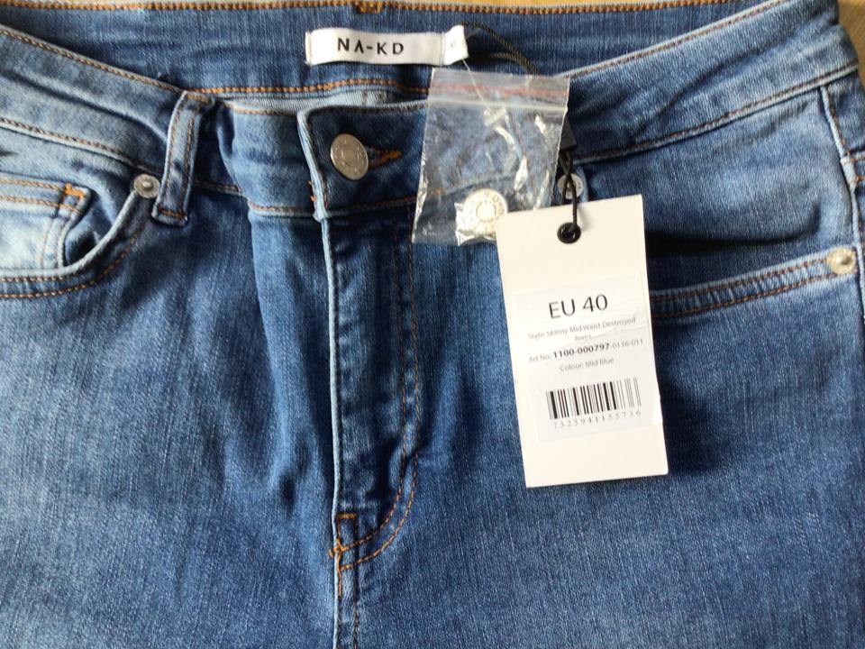 Neue Skinny Mid Waist Destroyed Jeans von NA-KD Größe 40 in Frankfurt am Main