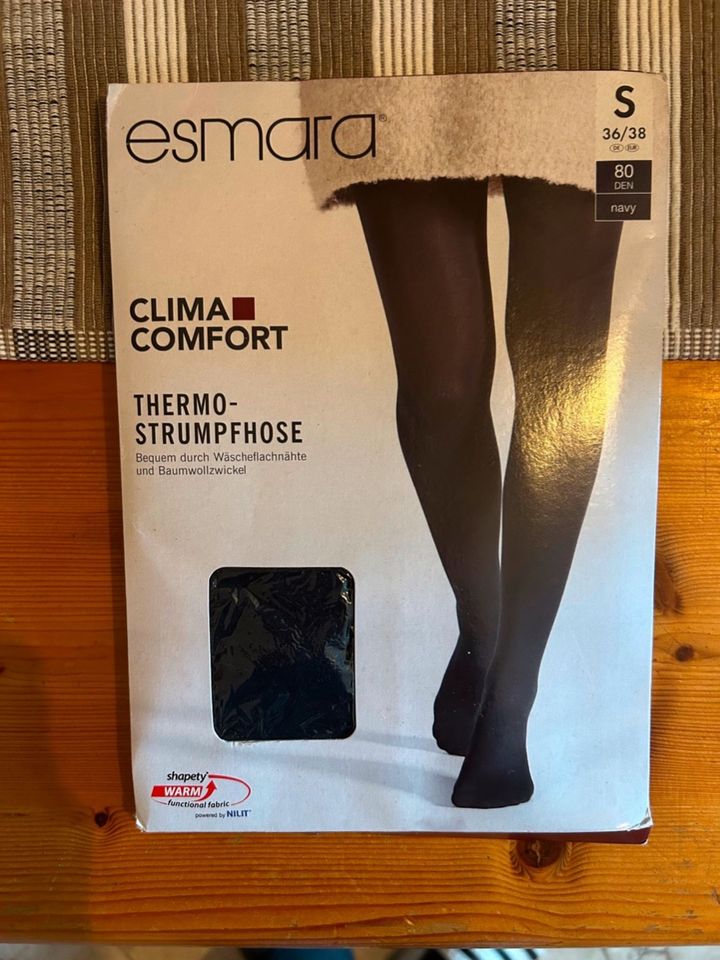 Esmara Clima Comfort Thermo Strumpfhose S 80 DEN navi neu in Baden