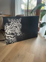 Leinwand Wandbild Leopard Leo schwarz 117 x 79 cm Bayern - Goldbach Vorschau