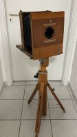 Alte Holzkamera 18x24 cm mit Stativ ohne Objektiv zur Deko Nordrhein-Westfalen - Warendorf Vorschau