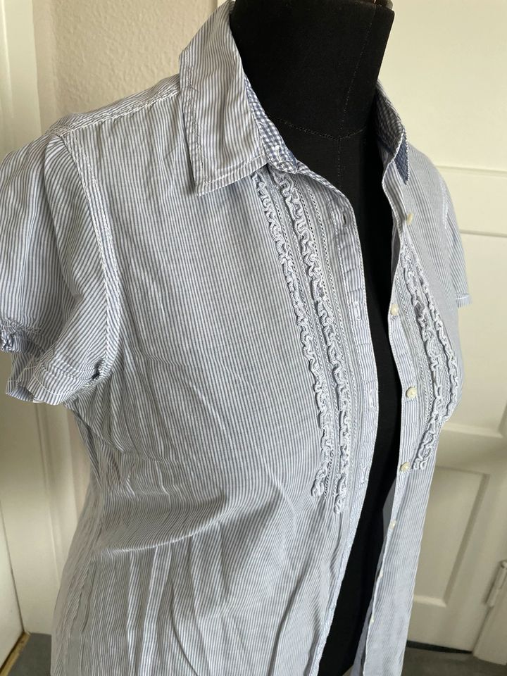 Tommy Hilfiger Bluse kurzarm Gingham 14 42 44 in Fredersdorf-Vogelsdorf