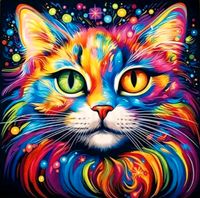 DIY Diamond painting Vollbild rund Katze bunt 25×25 Nordrhein-Westfalen - Herford Vorschau