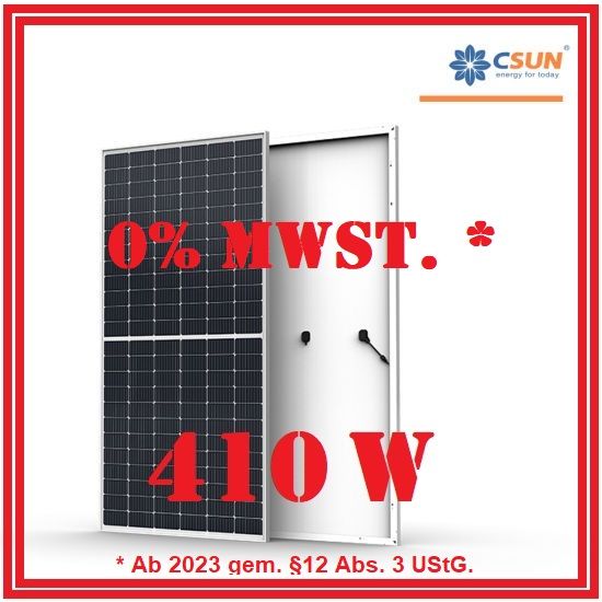 Solarmodul 410W CSUN HiTouch 0% MwSt. ab 1 Stück Abholung Dresden in Dresden