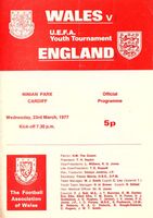 Stadionheft: Wales - England UEFA - Jugendturnier U18 1977 Berlin - Lichtenberg Vorschau