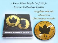 1 Unze Silber Maple Leaf 2023 Reverse Ruthenium Edition Niedersachsen - Wittingen Vorschau