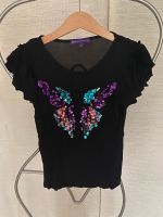 Marks Spencer T-Shirt schwarz bunt Pailletten Schmetterling 116 Bayern - Schwarzenbruck Vorschau