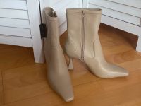 Stiefeletten Stiefel Boots Mango Leder beige Gr. 38 Duisburg - Duisburg-Mitte Vorschau