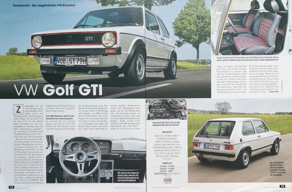 VW Golf 1 Reklame Berichte GTI L LS GL LX 1,1 1,5 1,6 VAG in Hanau