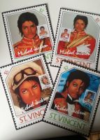 Michael Jackson 4 Briefmarken auf Ansichtskarten München - Laim Vorschau