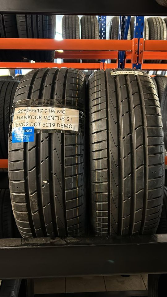 2x Sommerreifen Hankook gebraucht 205/55 R17 91W Inkl. Montage in Burgwald