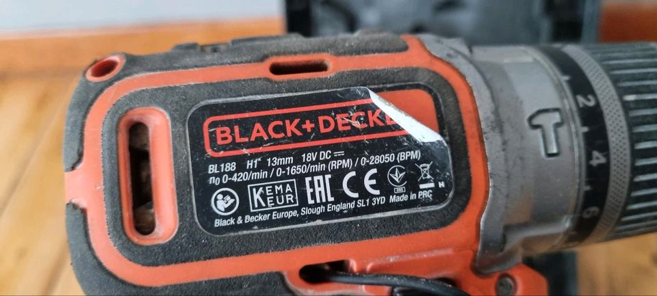 Black+Decker 18V Akku-Schlagbohrschrauber BL188 inkl. 1,5 Ah Akku in Frankfurt am Main