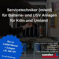 Servicetechniker (m/w/d) für Batterie- und USV-Anlagen Köln Innenstadt - Köln Altstadt Vorschau