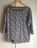Damen - Shirt - 3/4-Arm - Grau - Sterne - Gr. 42 - Gina Nordrhein-Westfalen - Lüdenscheid Vorschau
