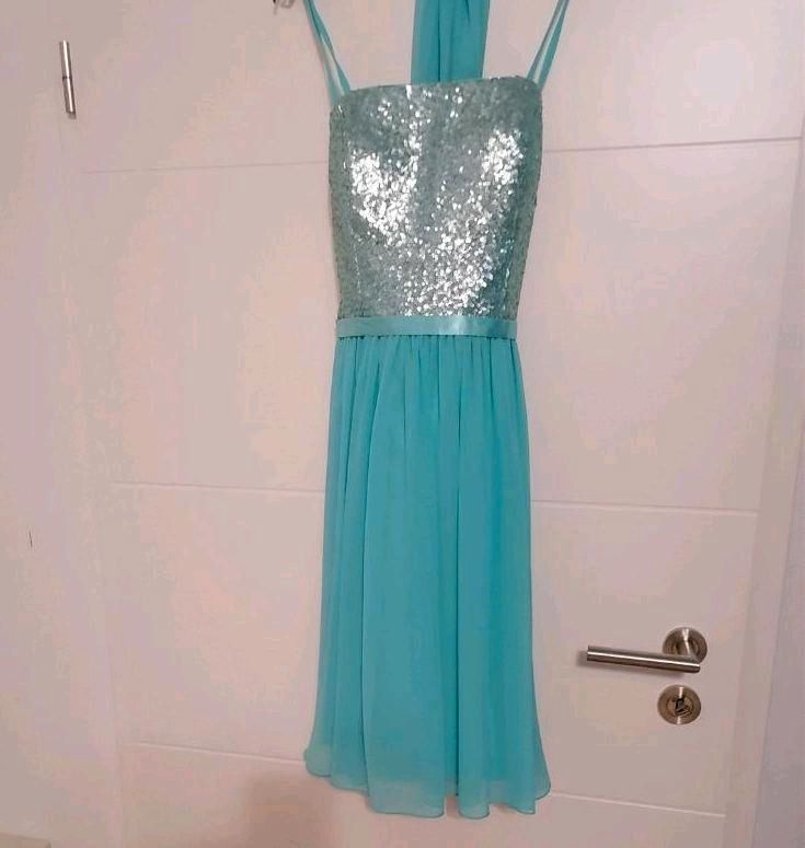 Kleid festlich in türkis mit Glitzer Größe 38/40 in Niedersachsen - Lingen  (Ems) | eBay Kleinanzeigen ist jetzt Kleinanzeigen