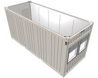 Bürocontainer - Standard 20'-6055mm-RAL 5010 enzianblau, RAL 9010 reinweiss, Container, Aufenthaltsraum, Büro,  Mannschaftscontainer, Lagercontainer, Lagerraum, Wohncontainer Hessen - Eschenburg Vorschau