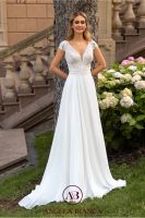 Brautkleid A-Linie ivory von Angela Bianca 34 36 XS S Boho Frankfurt am Main - Nordend Vorschau