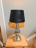 Lampe Tischlampe chrom Silber Samtschirm E27 Bielefeld - Stieghorst Vorschau