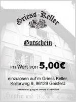 Griess Keller Geisfeld Gutschein / Brauerei Griess Oberfranken Bayern - Strullendorf Vorschau