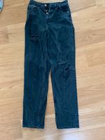 H&m Jeans schwarz high Waist wide distroyed, top gr 34 Saarland - Lebach Vorschau