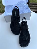 Catwalk Glitzer Profil Sandalen 39 40 Rock n Roll schwarz NEU !!! Nordrhein-Westfalen - Pulheim Vorschau