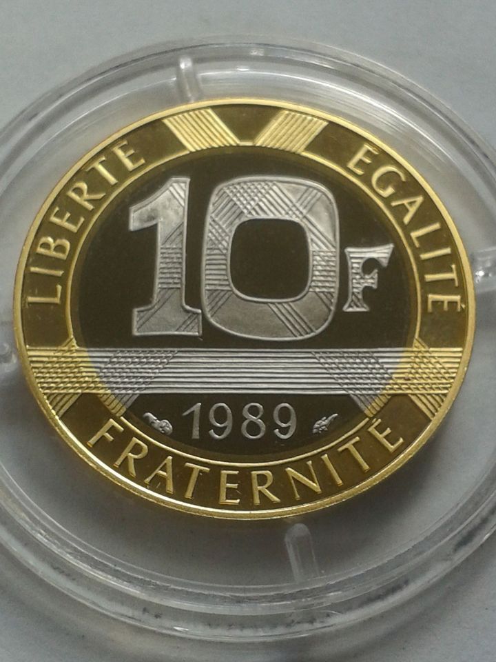 10 Francs 1989 PP Frankreich Montesqieu Gold Palladium Silber in München