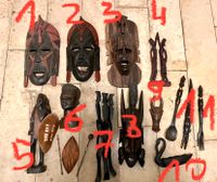 Afrikanische Masken Figuren Ebenholz siehe Bilder Berlin - Steglitz Vorschau