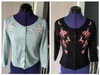 Cardigan Strickjacke Orsay mintgrün oder schwarz floral Blumen Mecklenburg-Vorpommern - Redefin Vorschau